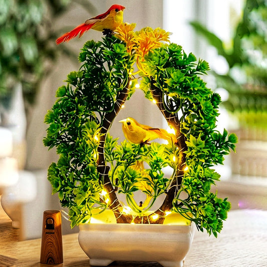 Enchanted Bird LED Bonsai Tree Lamp – Aesthetic Home Decor Gift
